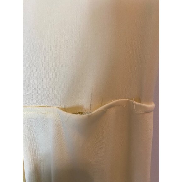 Vintage Yellow Lace & Satin Maxi Dress With Lace Jacket Size 9/10 - Picture 8 of 16